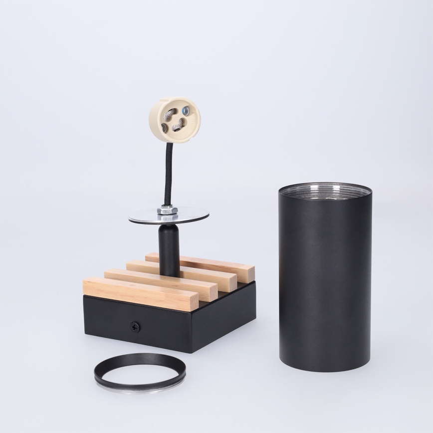 Brilagi - Točkovno svetilo SELE WOOD ACOUSTIC 1xGU10/30W/230V črna/les
