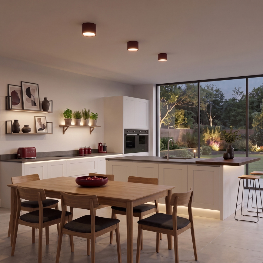 BRILAGI - Točkovno svetilo SMOOTH 1xGX53/15W/230V 60x82 mm bordo