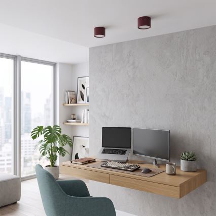 BRILAGI - Točkovno svetilo SMOOTH 1xGX53/15W/230V 60x82 mm bordo