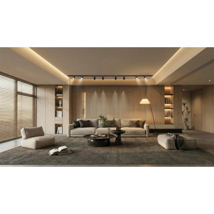 Brilagi - Točkovno svetilo za lištni sistem HUSKY 8xGU10/10W/230V črna