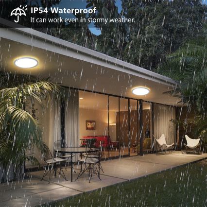 Brilagi - LED stropno svetilo za kopalnico ULTRA SLIM LED/12W/230V, premer 22,5 cm, srebrno, IP54