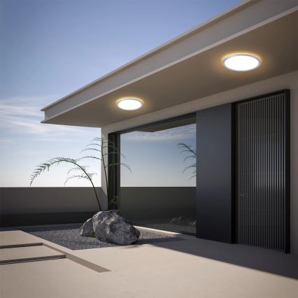 Brilagi - LED kopalniška stropna svetilka ULTRA SLIM LED/18W/230V Ø 30 cm srebrna IP54