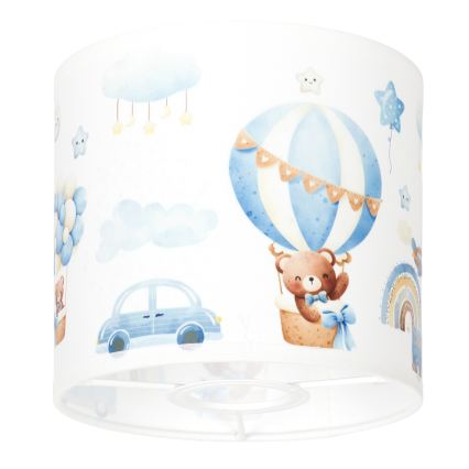 BRILAGI - Univerzalen abažur BOBO E27, premer 15 cm, bela/modra/medvedki