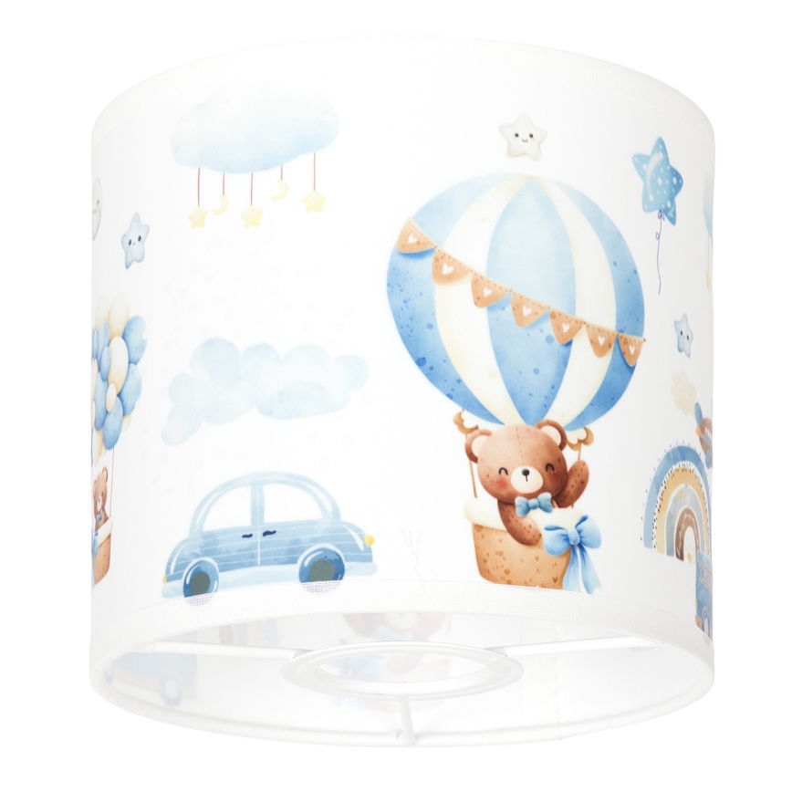 BRILAGI - Univerzalen abažur BOBO E27, premer 15 cm, bela/modra/medvedki