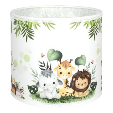 Brilagi - Univerzalen abažur BOBO E27, premer 15 cm, bela/zelena/džungla