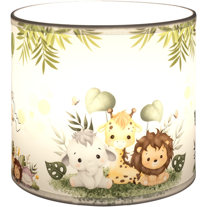 Brilagi - Univerzalen abažur BOBO E27, premer 15 cm, bela/zelena/džungla