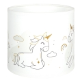 Brilagi - univerzalen abažur BOBO E27, premer 15 cm, v beli barvi/s motivom samorogov
