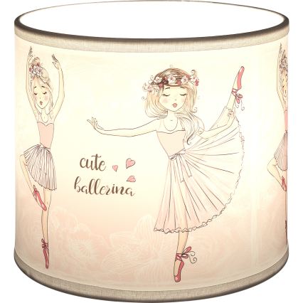 Brilagi - Univerzalen abažur BOBO E27 premera 15 cm bel/rožnat/baletke