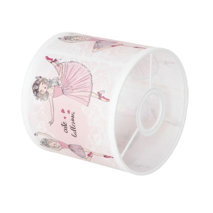 Brilagi - Univerzalen abažur BOBO E27 premera 15 cm bel/rožnat/baletke