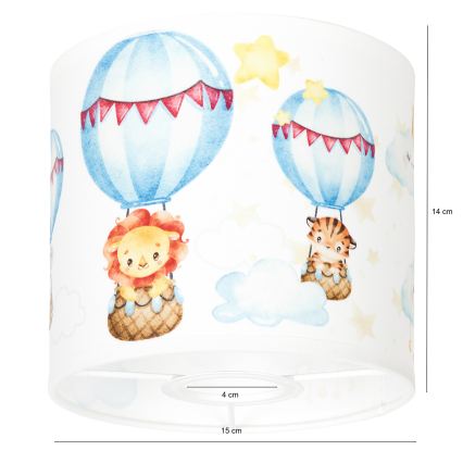 BRILAGI - Univerzalni abažur BOBO E27 premer 15 cm bel/živali