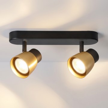 Brilagi - usmerjena stropna svetilka NUGGET 2xGU10/30W/230V črna/zlata