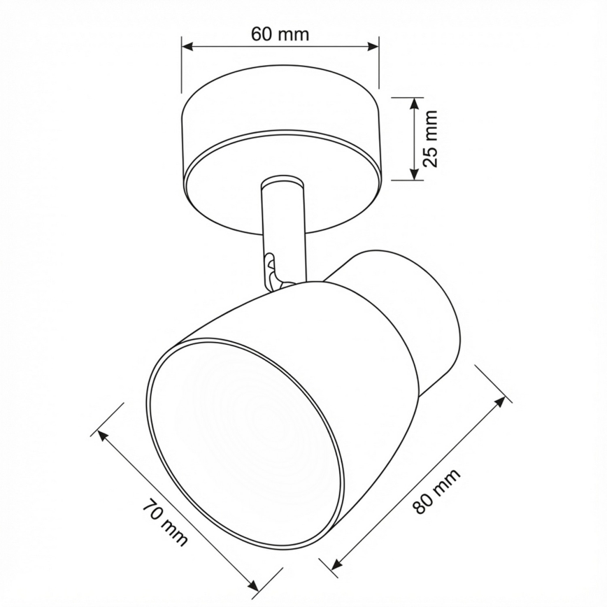 Brilagi - Usmerjena svetilka NUGGET 1xGU10/30W/230V črna/zlata