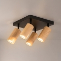 Brilagi - Usmerjeno stropno svetilo SELE SQUARE 4xGU10/30W/230V črna/dekor hrasta
