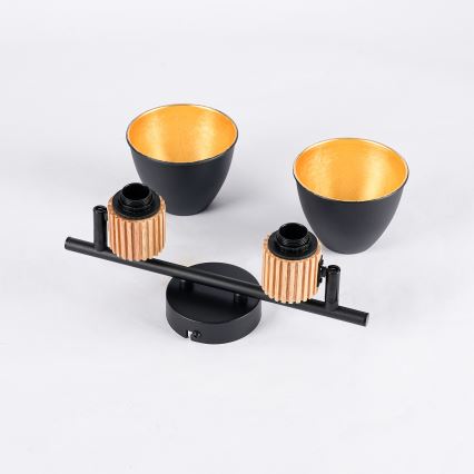 Brilagi - Usmerjeno svetilo ODENSE 2xE14/10W/230V les/črna