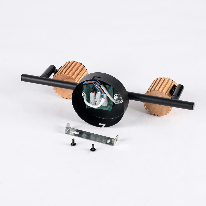 Brilagi - Usmerjeno svetilo ODENSE 2xE14/10W/230V les/črna