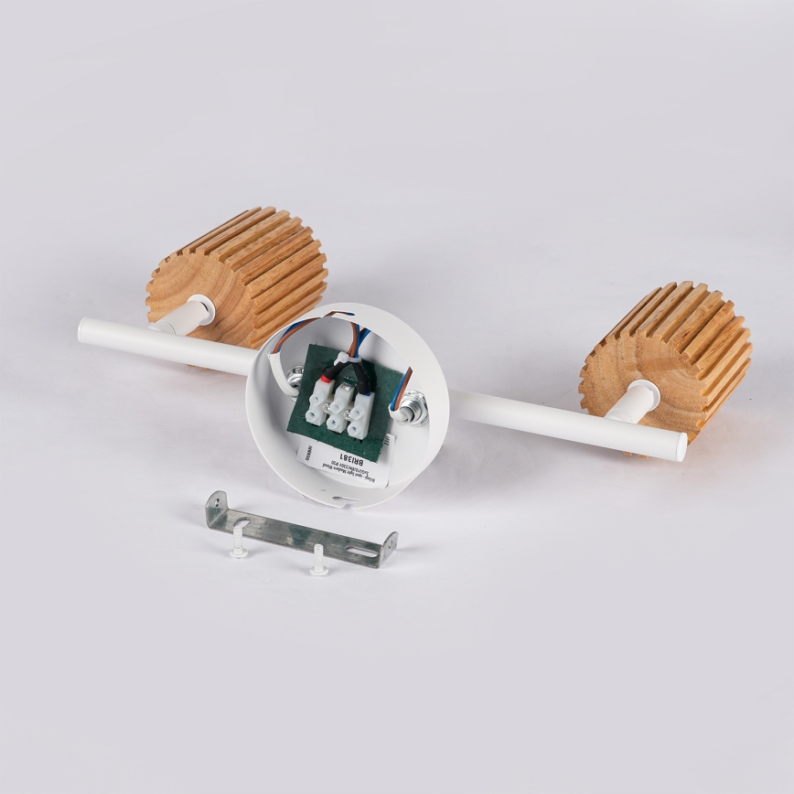 Brilagi - Usmerna stropna svetilka MODERN WOOD 2xGU10/8W/230V les/bela