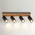 Brilagi - Usmerna stropna svetilka SELE WOOD 4xGU10/30W/230V črna/les