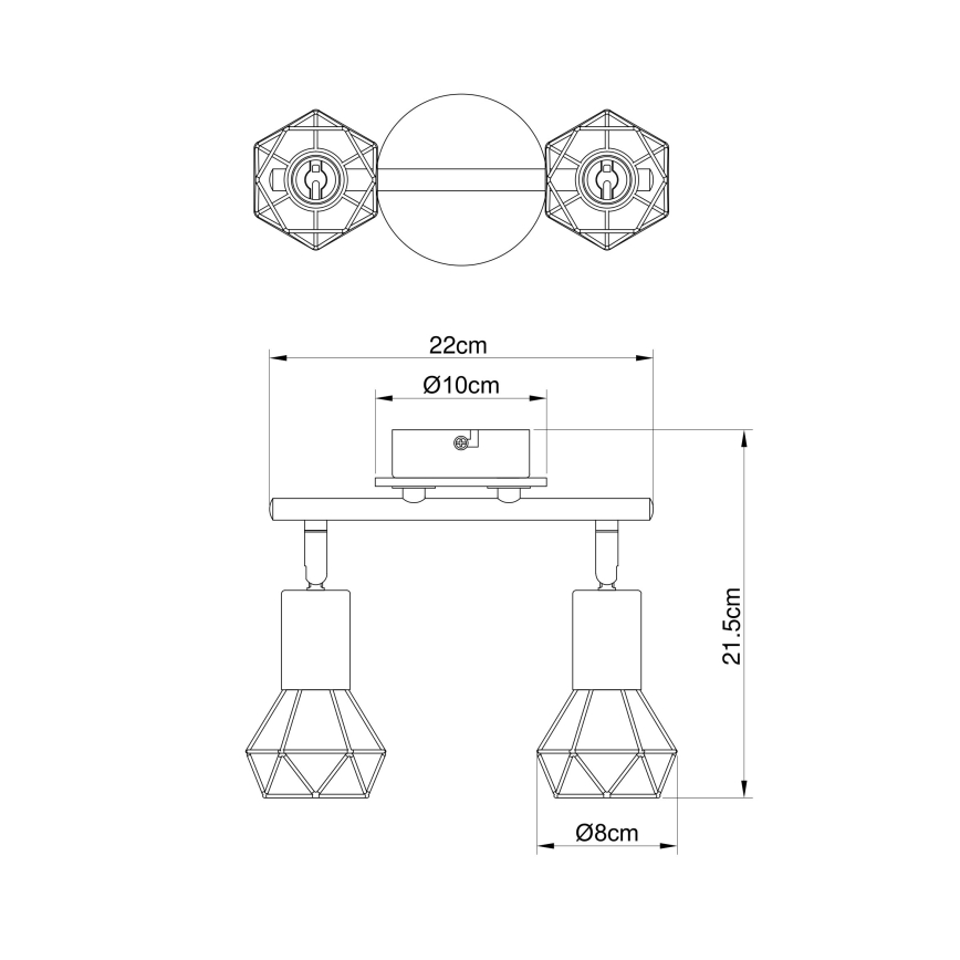 Brilagi - Usmerno svetilo CAGE 2xE14/40W/230V