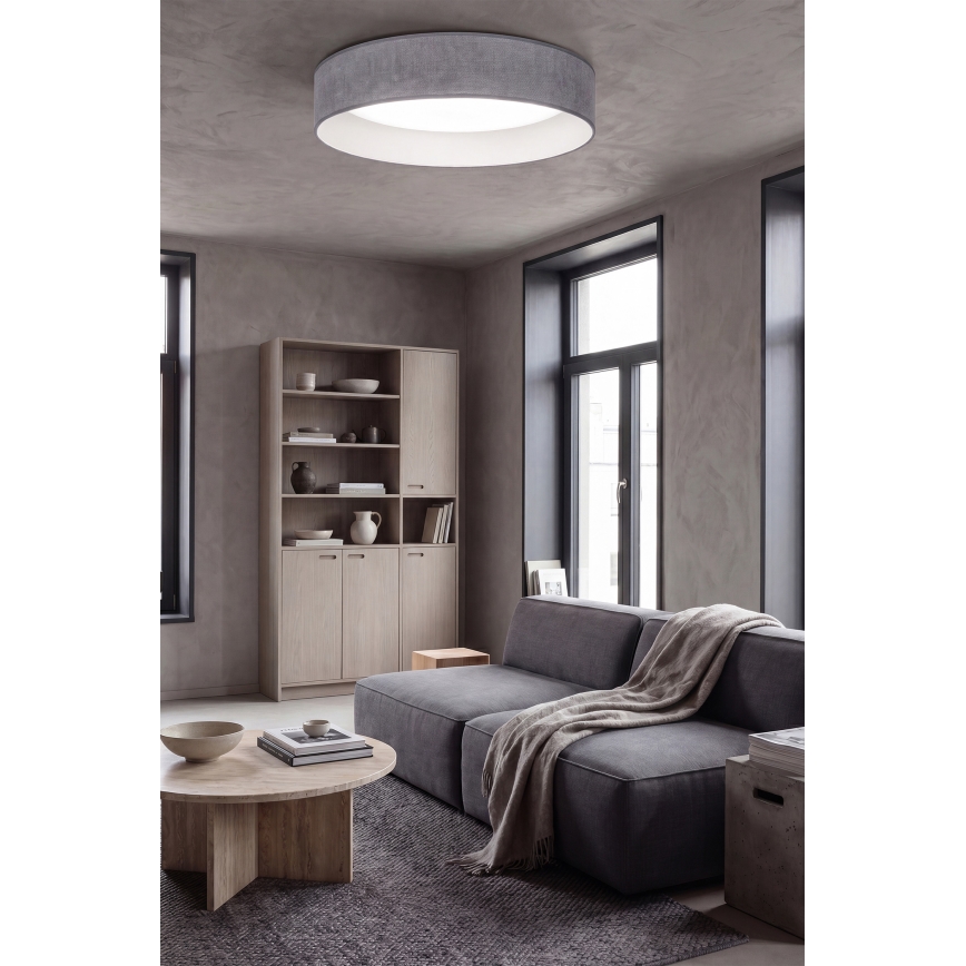 Brilagi - LED zatemnjiva stropna svetilka VELVET SMARTIX STARS LED/36W/230V 3000-6000K premer 55 cm siva Wi-Fi Tuya Beacon + daljinski upravljalnik