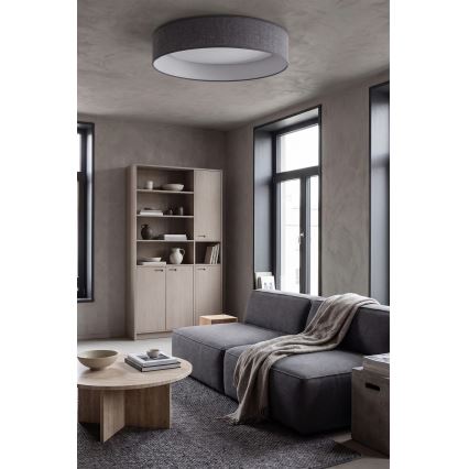 Brilagi - LED zatemnjiva stropna svetilka VELVET SMARTIX STARS LED/36W/230V 3000-6000K premer 55 cm siva Wi-Fi Tuya Beacon + daljinski upravljalnik