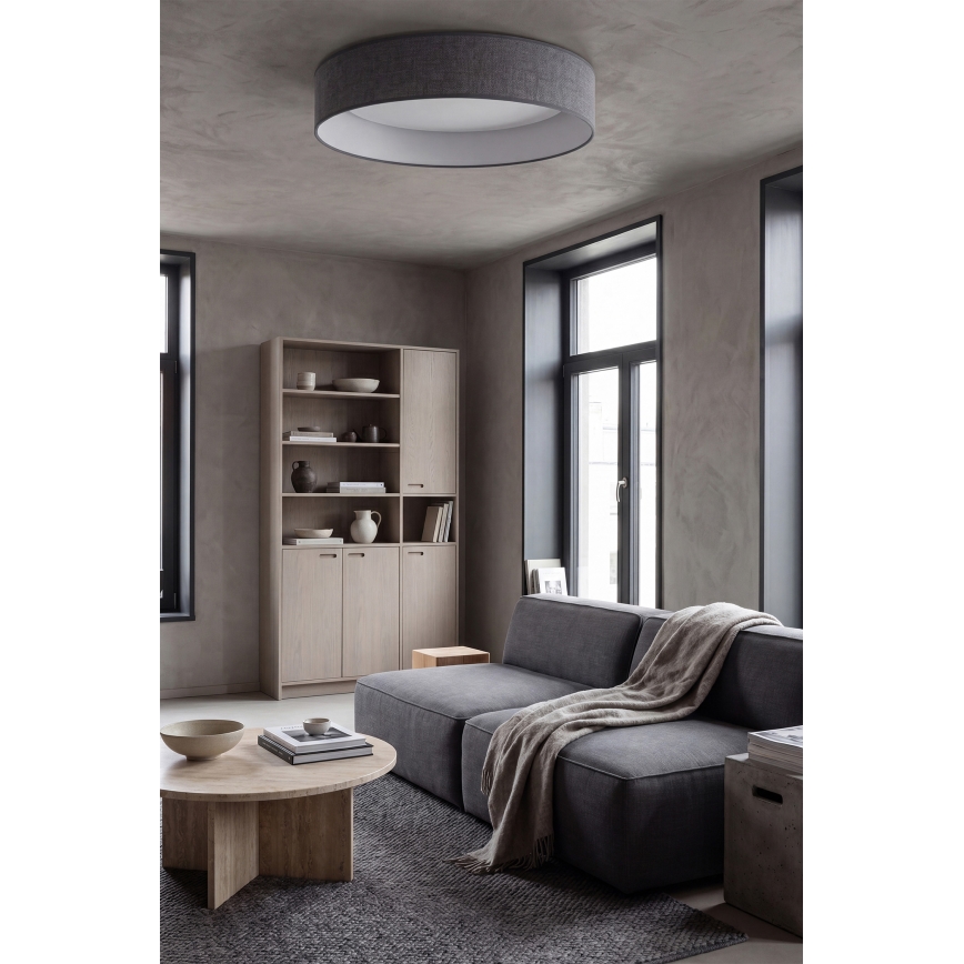 Brilagi - LED zatemnjiva stropna svetilka VELVET SMARTIX STARS LED/36W/230V 3000-6000K premer 55 cm siva Wi-Fi Tuya Beacon + daljinski upravljalnik