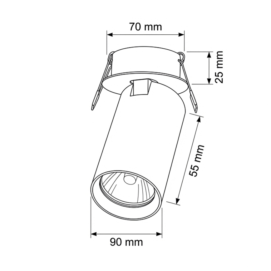 Brilagi - Vgradna stropna svetilka SELE 1xGU10/30W/230V bela