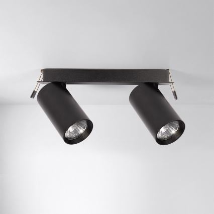 Brilagi - Vgradna stropna svetilka SELE 2xGU10/30W/230V črna