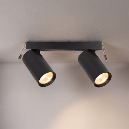 Brilagi - Vgradna stropna svetilka SELE 2xGU10/30W/230V črna