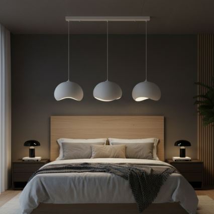 Brilagi - Viseča svetilka na jeklenem kablu WABI SABI 3xE27/40W/230V bela