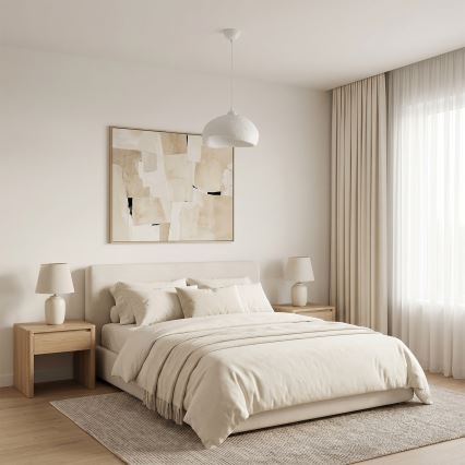 Brilagi - Viseča svetilka na kabel WABI SABI 1xE27/40W/230V Ø 32 cm bela