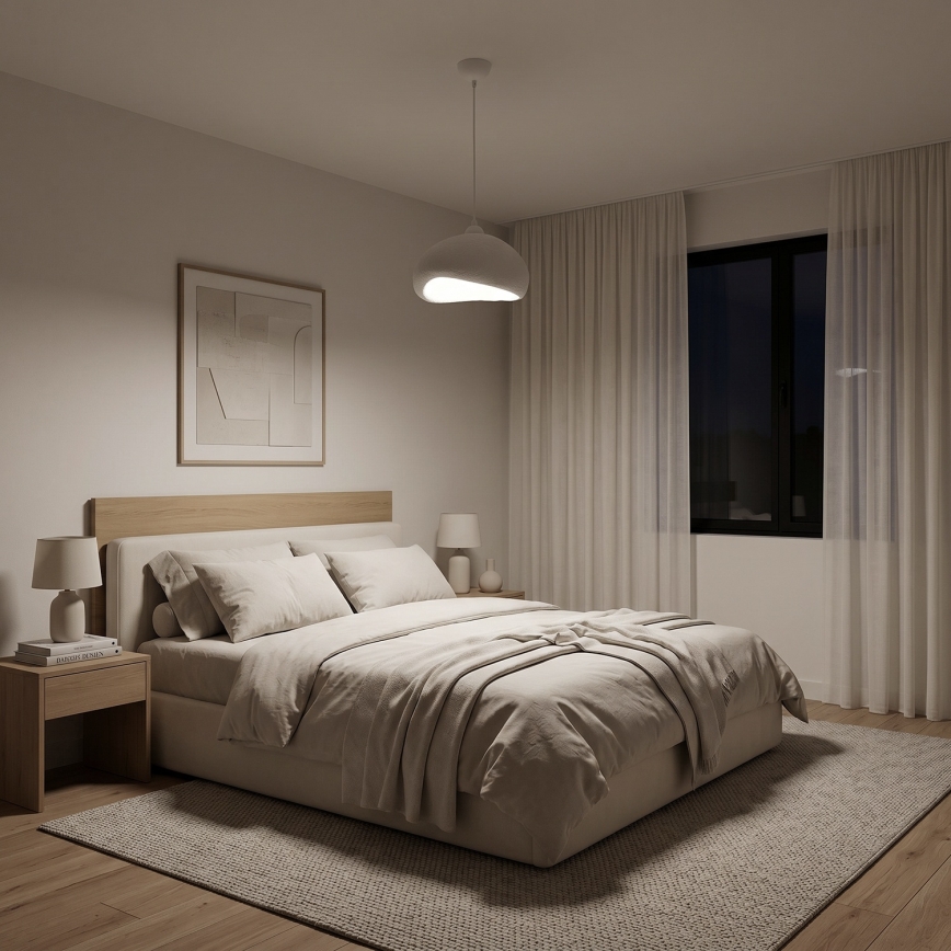 Brilagi - Viseča svetilka na kabel WABI SABI 1xE27/40W/230V Ø 32 cm bela