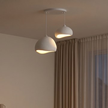 Brilagi - Viseča svetilka na kabel WABI SABI 2xE27/40W/230V premer 70 cm bela