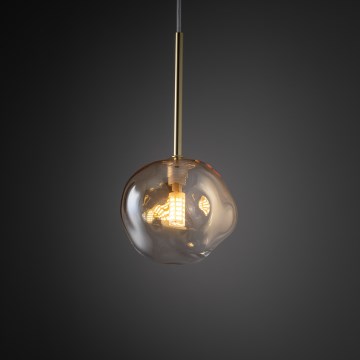 Brilagi - Viseča svetilka na kabelu VULCANO 1xG9/8W/230V Ø 15 cm, zlata/dimno-bež