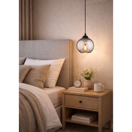 Brilagi - Viseča svetilka na kablu 1xE27/60W/230V črna/dimno siva