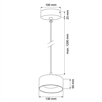 Brilagi - Viseča svetilka na kablu AURA LUX 1xGX53/30W/230V črna/zlata