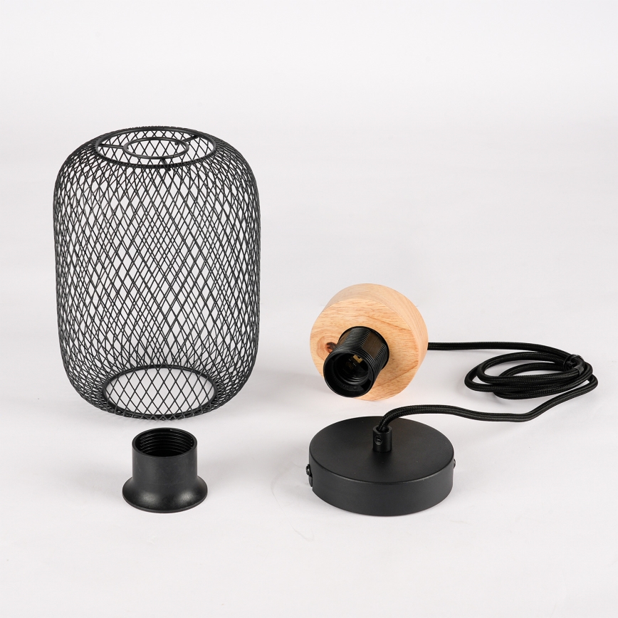 Brilagi - Viseča svetilka na kablu BASKLITE 1xE27/15W/230V kavčukov les/črna