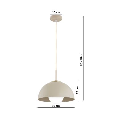 Brilagi - Viseča svetilka na kablu COSMO 1xE27/60W/230V, premer 30 cm, bež/zlata