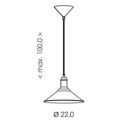Brilagi - Viseča svetilka na kablu FORGE 1xE27/60W/230V premer 22 cm rjava