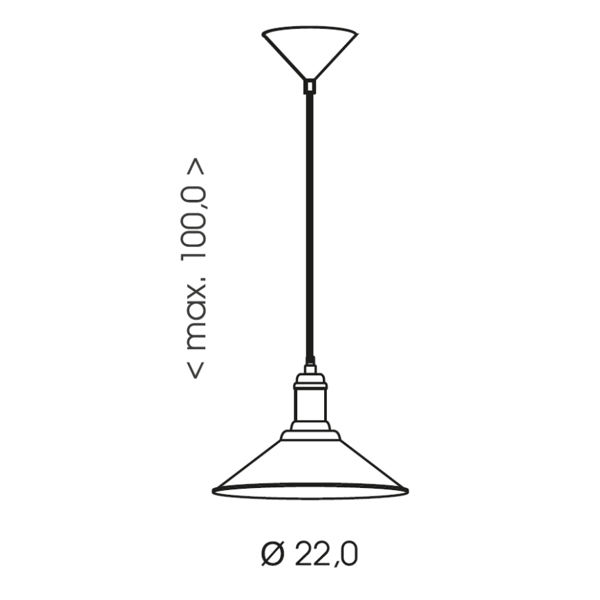 Brilagi - Viseča svetilka na kablu FORGE 1xE27/60W/230V premer 22 cm rjava