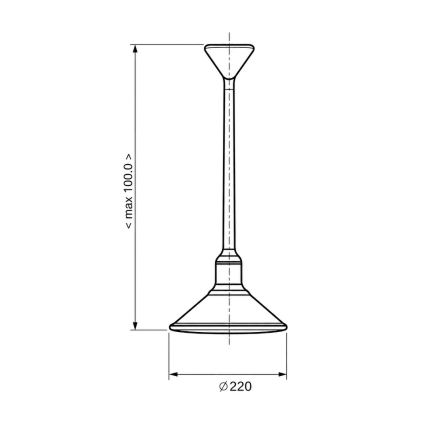 BRILAGI - Viseča svetilka na kablu FORGE 1xE27/60W/230V premer 22 cm rjava