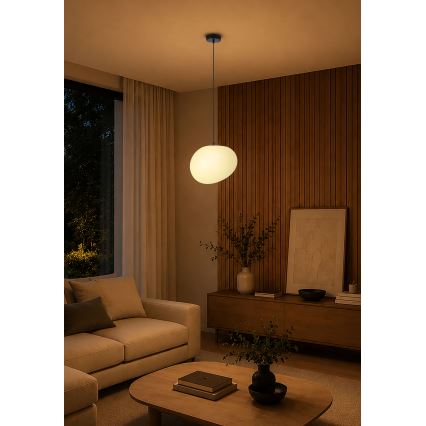 BRILAGI - Viseča svetilka na kablu PEBBLES 1xE27/40W/230V premer 30 cm črna