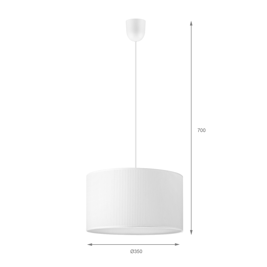 Brilagi - Viseča svetilka na kablu SIRIJA MODERN 1xE27/60W/230V, premer 35 cm, bela