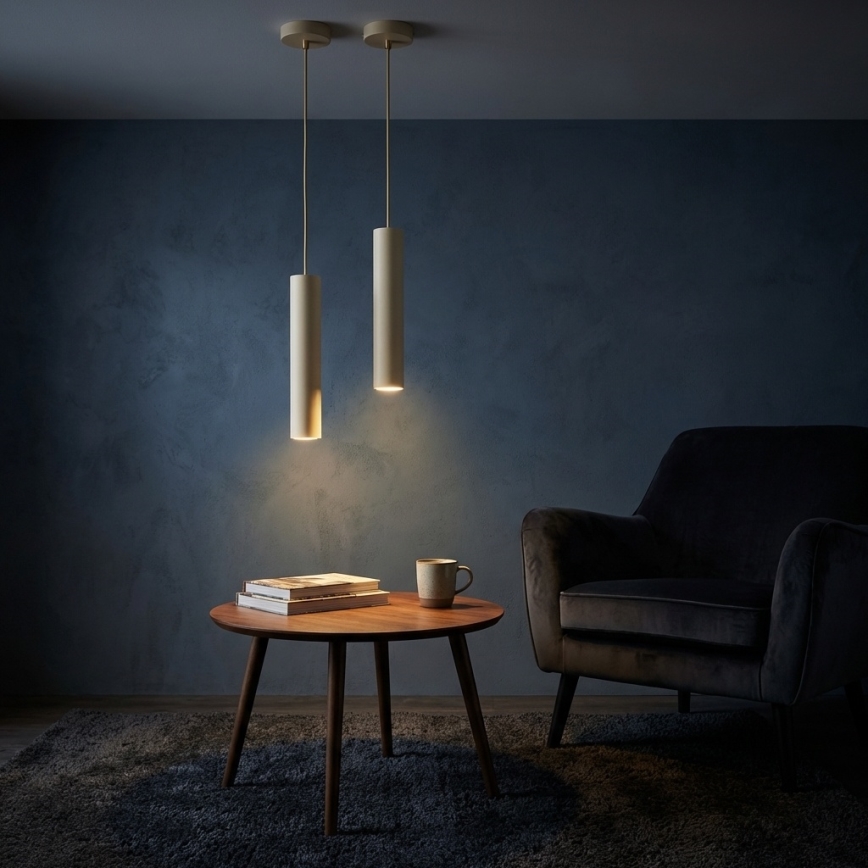 Brilagi - Viseča svetilka na kablu TUBE 1xGU10/15W/230V bež/zlata