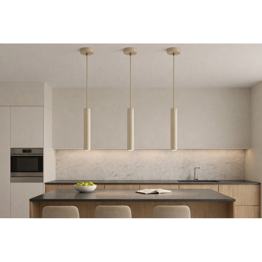 Brilagi - Viseča svetilka na kablu TUBE 1xGU10/15W/230V bež/zlata