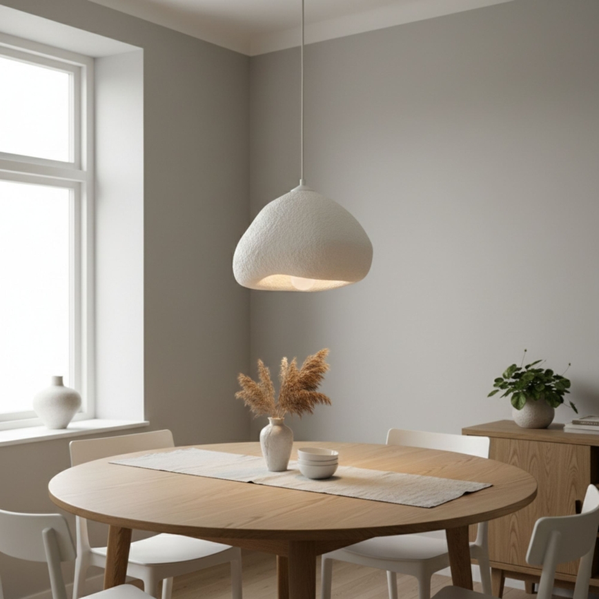 Brilagi - Viseča svetilka na kablu WABI SABI, 1xE27/40W/230V, premer 32 cm, bela
