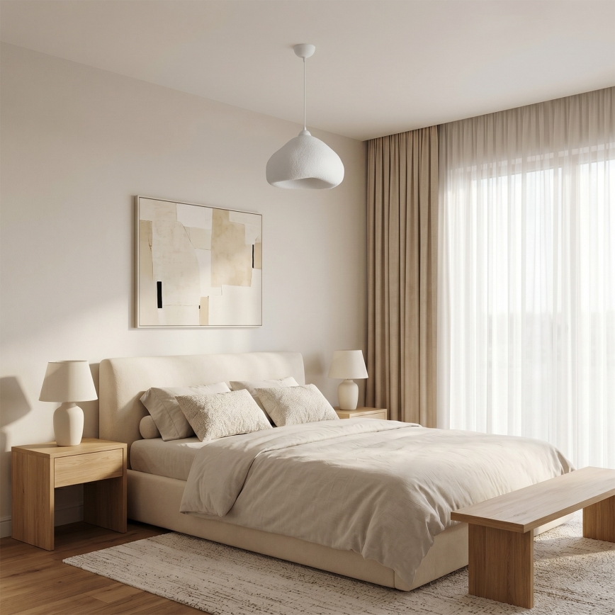 Brilagi - Viseča svetilka na kablu WABI SABI 1xE27/40W/230V premer 32 cm bela