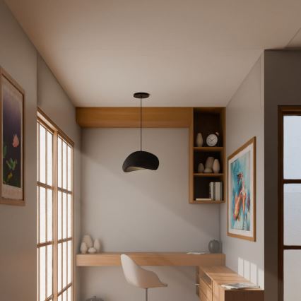 Brilagi - Viseča svetilka na kablu WABI SABI 1xE27/40W/230V premer 35 cm črna