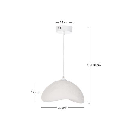 Brilagi - Viseča svetilka na kablu WABI SABI 1xE27/40W/230V Ø 33 cm bela