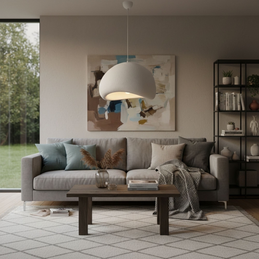 Brilagi - Viseča svetilka na kablu WABI SABI 1xE27/40W/230V Ø 50 cm bela