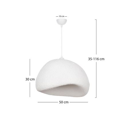 Brilagi - Viseča svetilka na kablu WABI SABI 1xE27/40W/230V Ø 50 cm bela